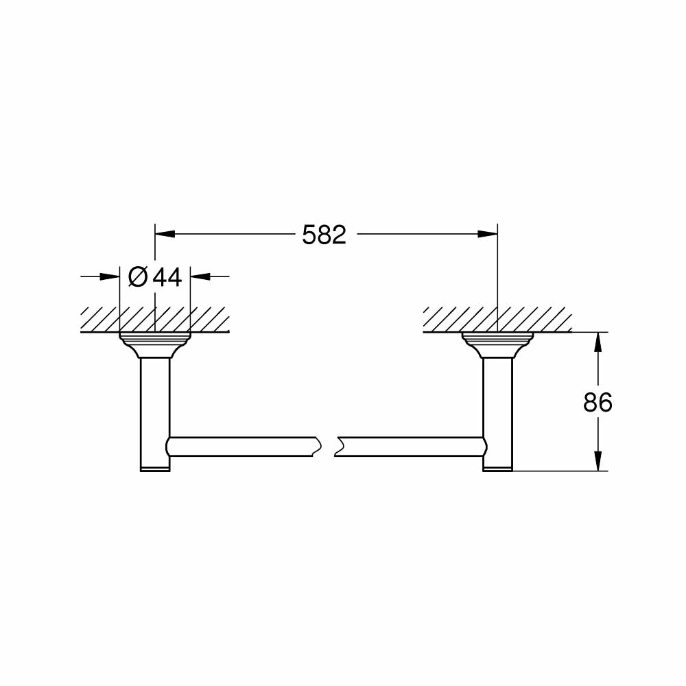 Thanh treo khăn đơn Essentials GROHE 40653001