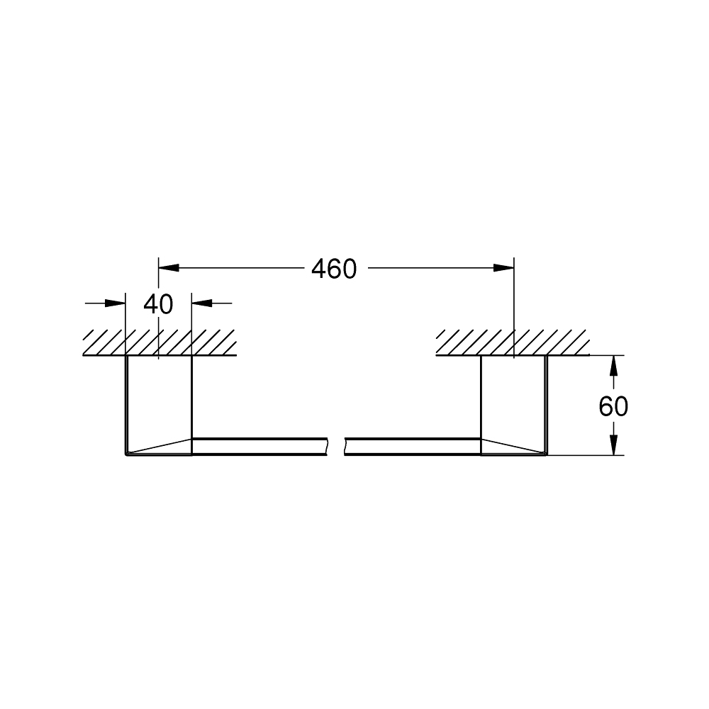 Thanh treo khăn đơn Selection Cube GROHE 40767000