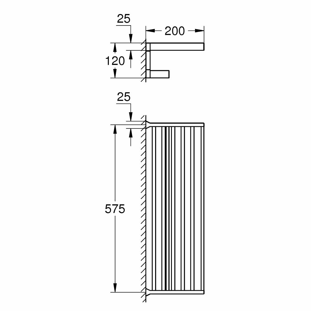 Thanh treo khăn hai tầng Selection Cube GROHE 40804000