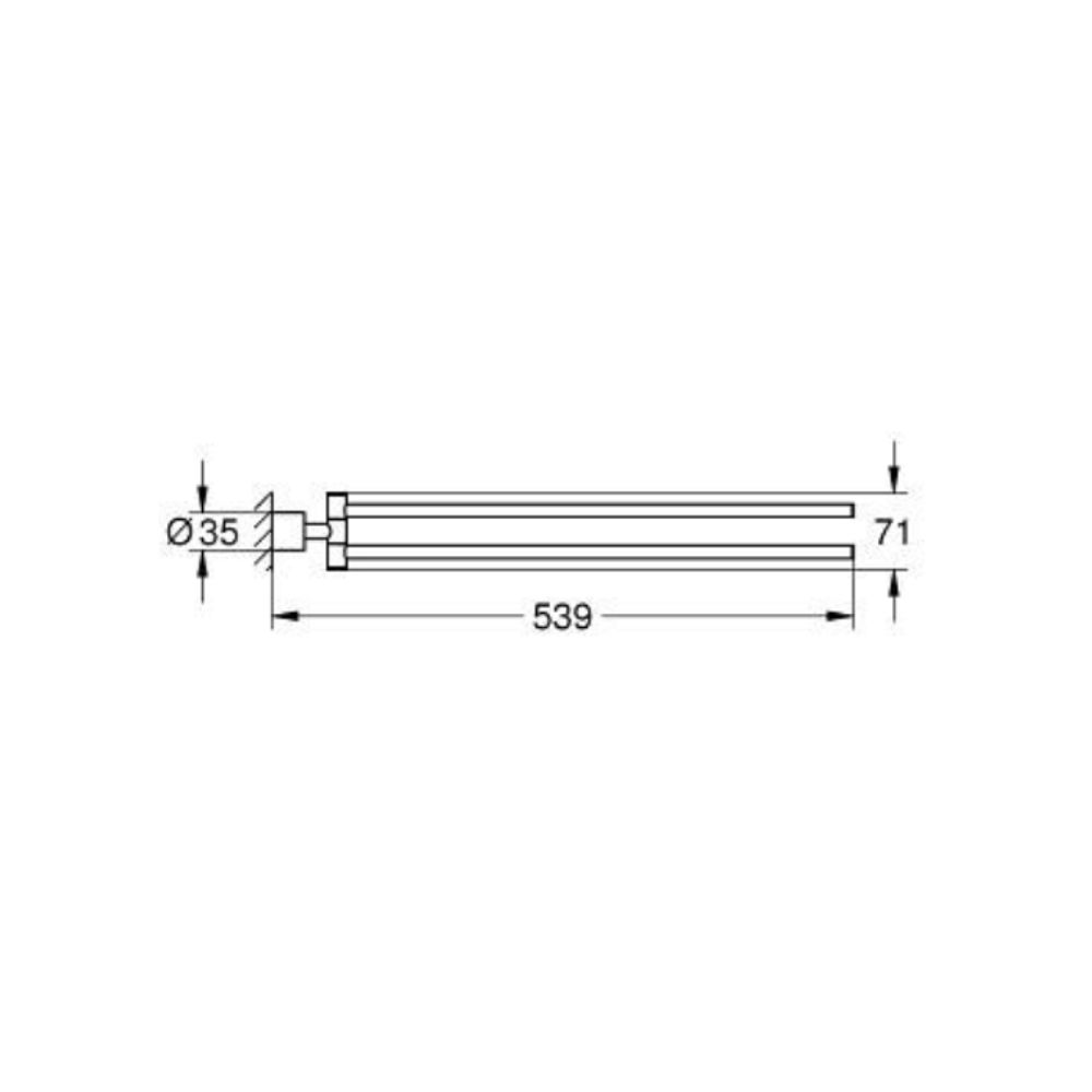 Thanh treo khăn đôi Atrio GROHE 40888000