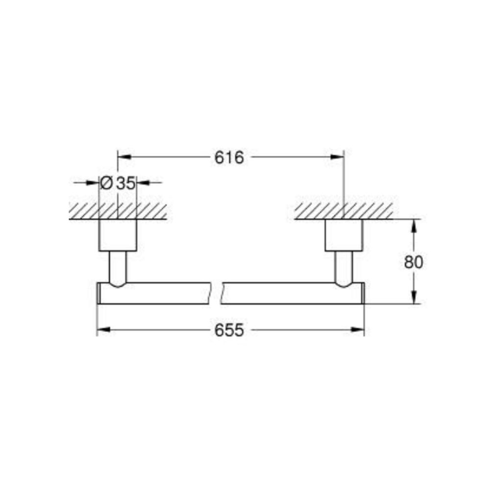Thanh treo khăn Atrio GROHE 40889000