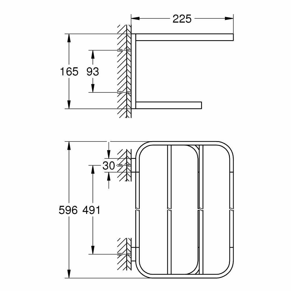 Thanh treo khăn hai tầng Selection GROHE 41066000
