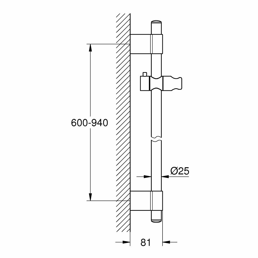Thanh trượt tay sen Power&Soul GROHE 27785000