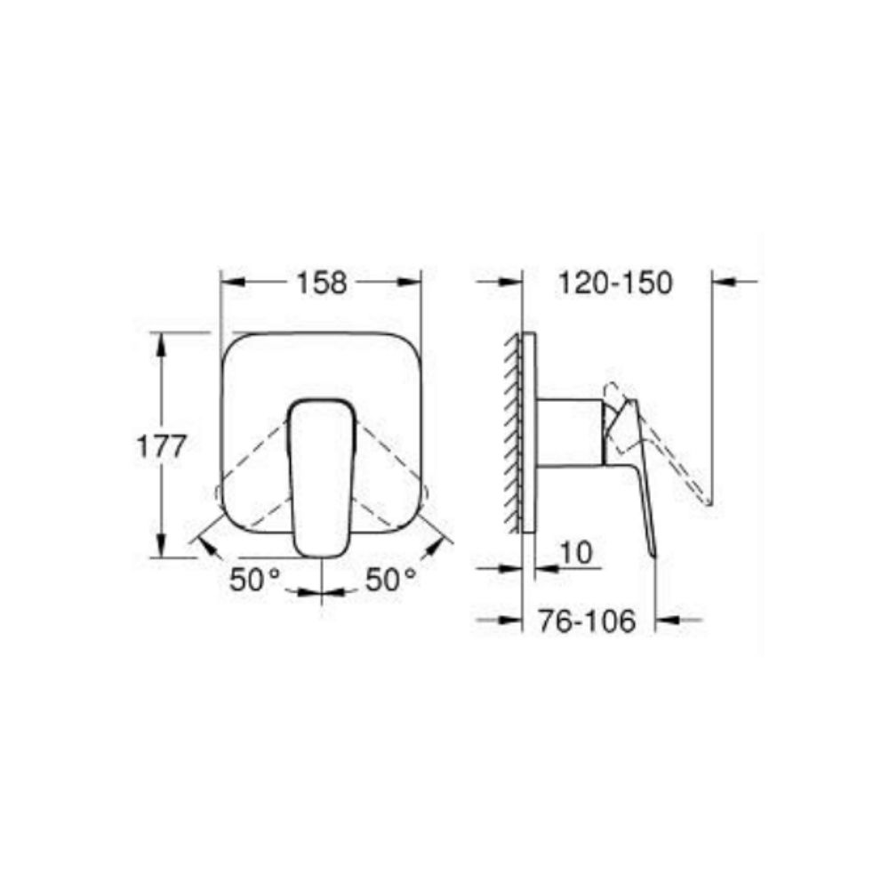 Van điều chỉnh nóng lạnh Cubeo GROHE 1017770000