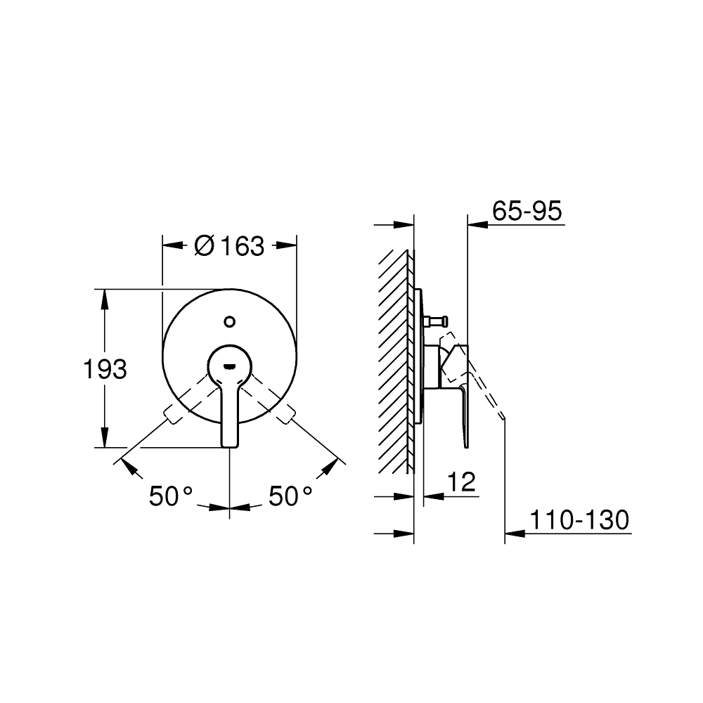Van nóng lạnh kèm chuyển hướng 2 đường Lineare GROHE 19297001