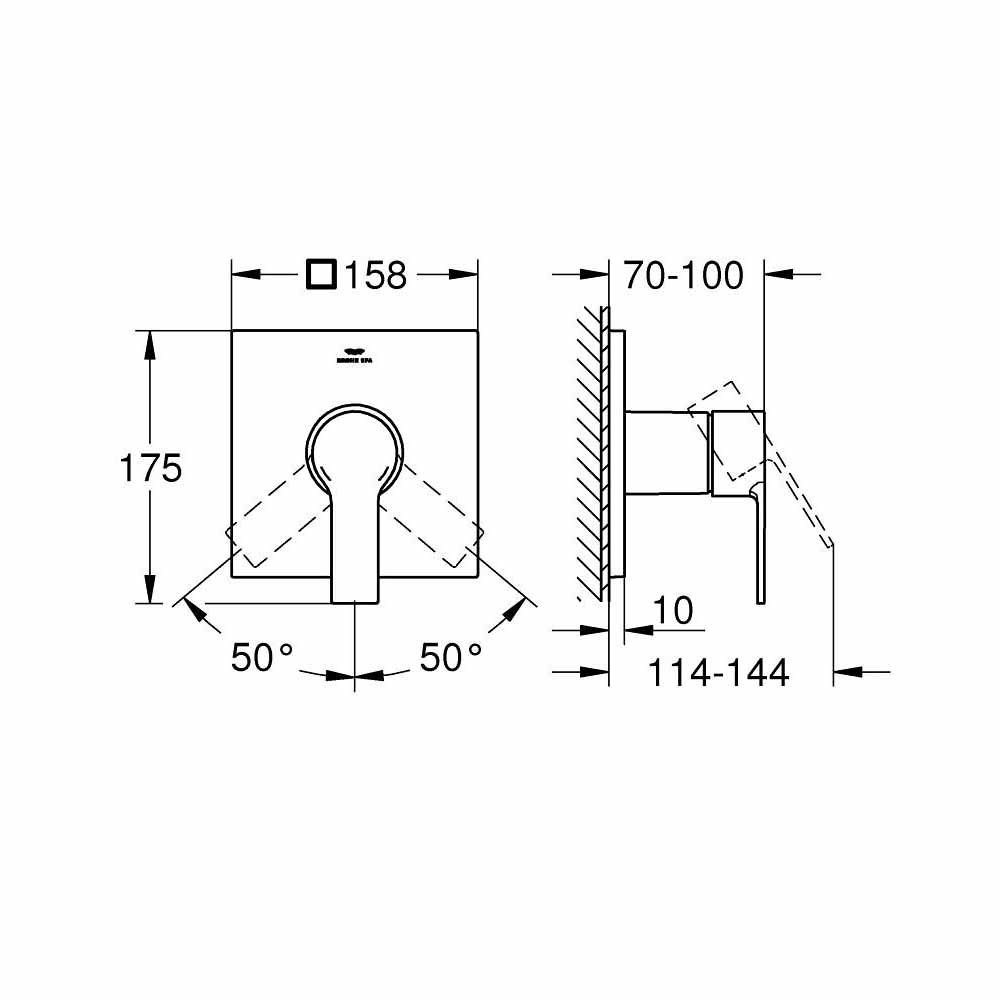 Van điều chỉnh nóng lạnh Allure GROHE 19317001