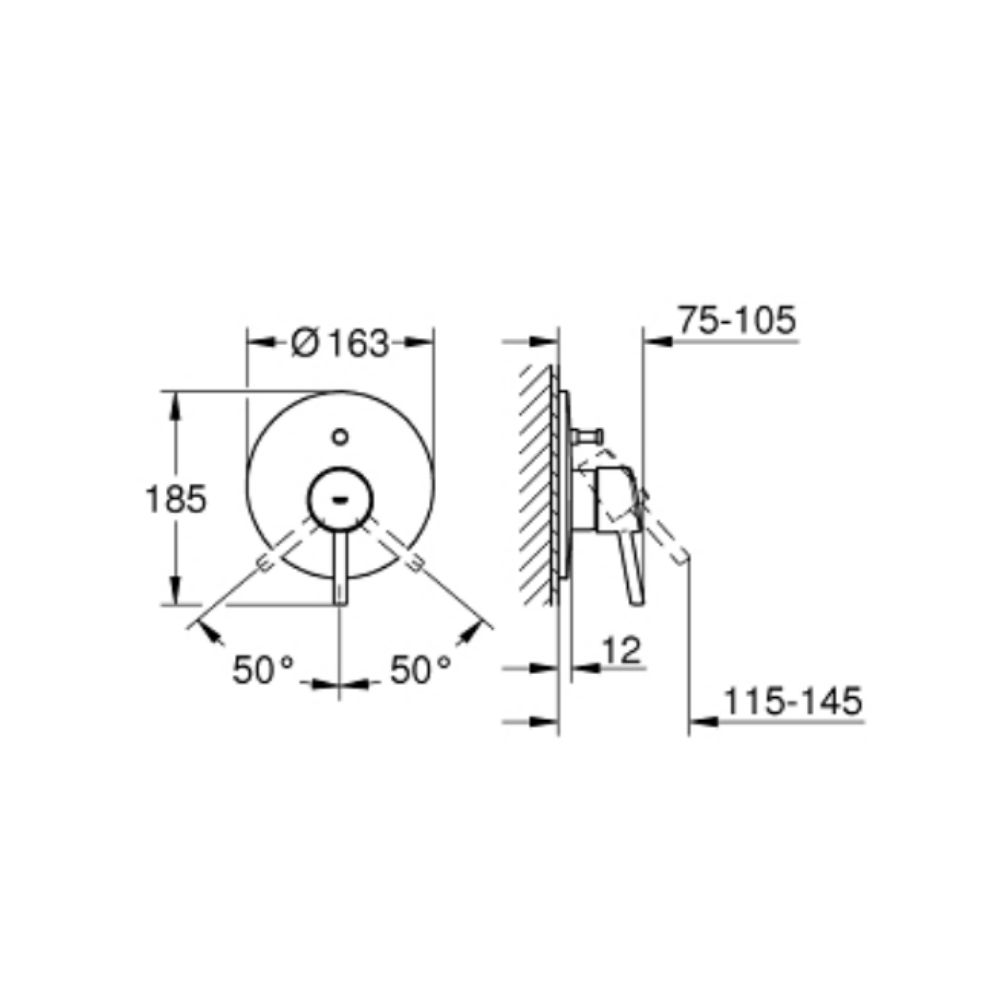 Van nóng lạnh kèm chuyển hướng 2 đường Concetto GROHE 19346001