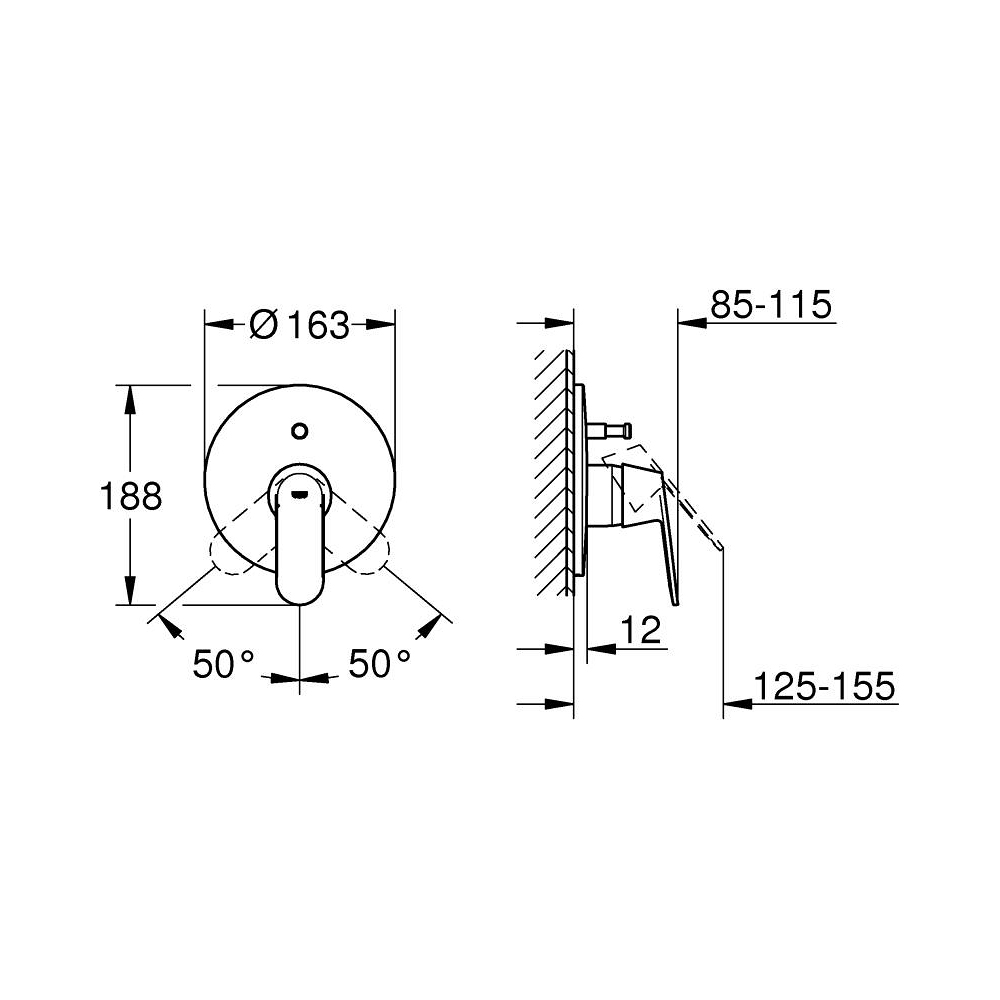 Van nóng lạnh kèm chuyển hướng 2 đường Eurosmart Cosmopolitan GROHE 19382000