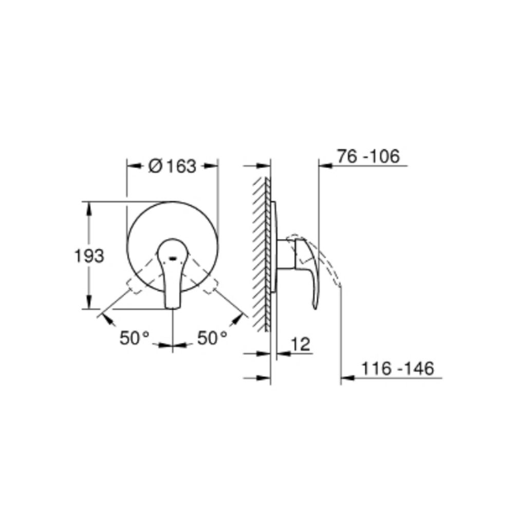 Van điều chỉnh nóng lạnh Eurosmart GROHE 19451002