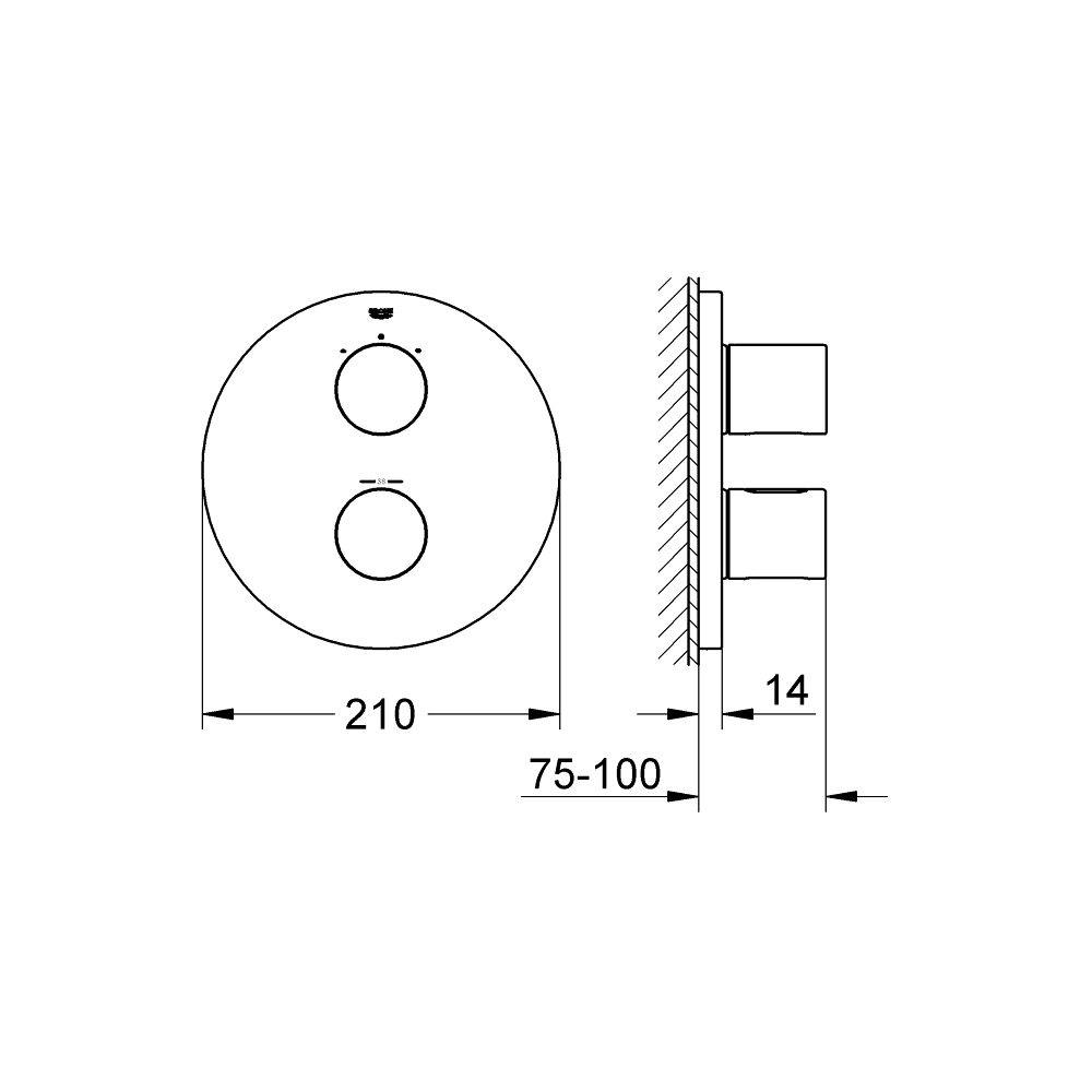 Van nhiệt độ kèm chuyển hướng 2 đường Grohtherm 3000 Cosmopolitan GROHE 19468000