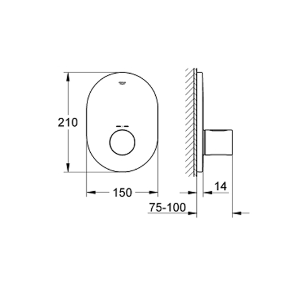 Van điều chỉnh nhiệt độ Grohtherm 3000 Cosmopolitan GROHE 19470000