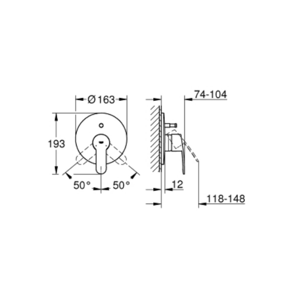 Van nóng lạnh kèm chuyển hướng 2 đường Eurostyle Cosmopolitan GROHE 19506002