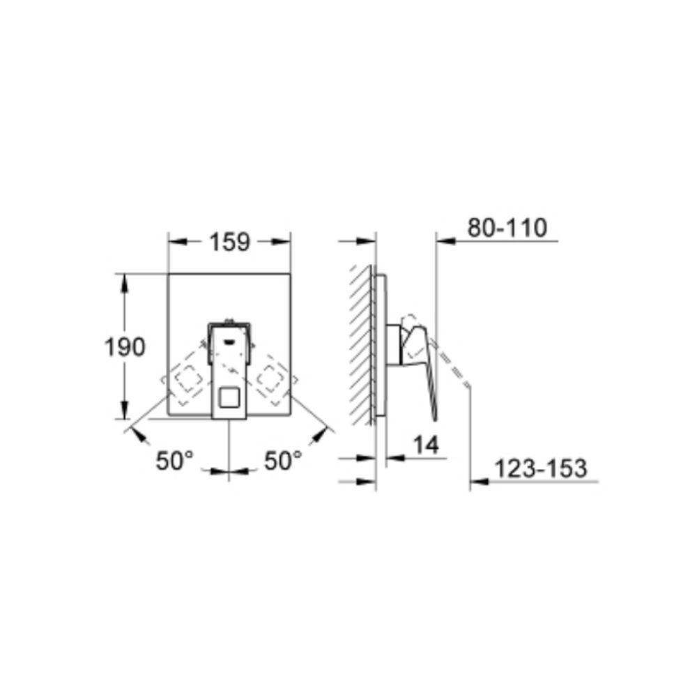 Van điều chỉnh nóng lạnh Eurocube GROHE 19898000