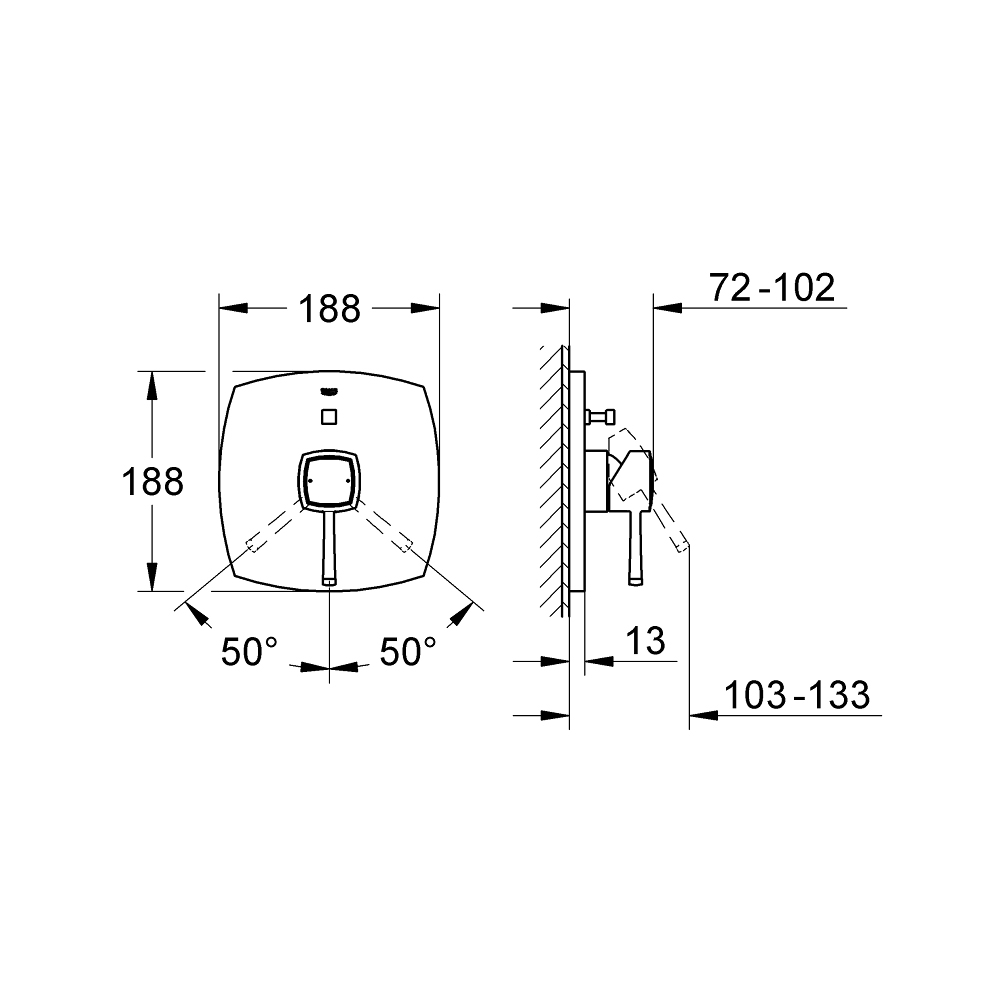 Van nóng lạnh kèm chuyển hướng 2 đường Grandera GROHE 19920IG0
