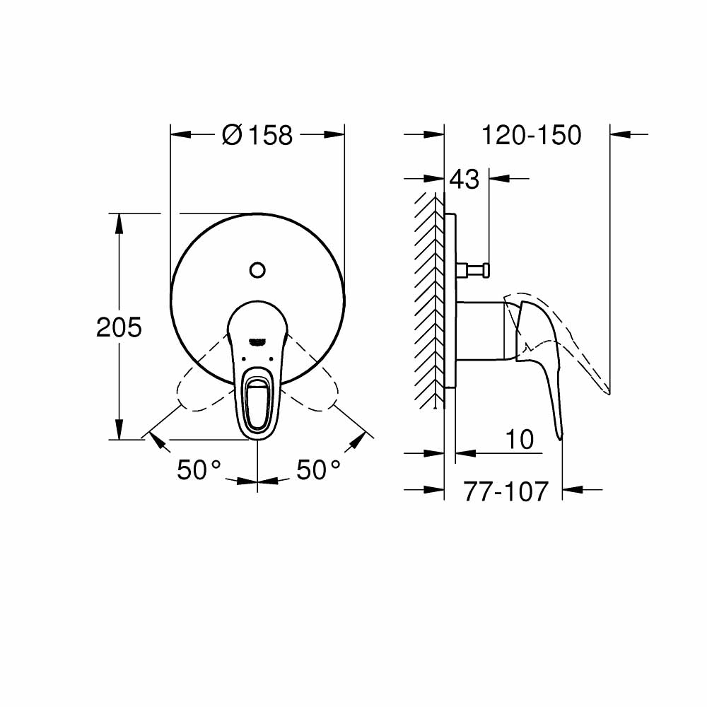 Van nóng lạnh kèm chuyển hướng 2 đường Eurostyle GROHE 24049003