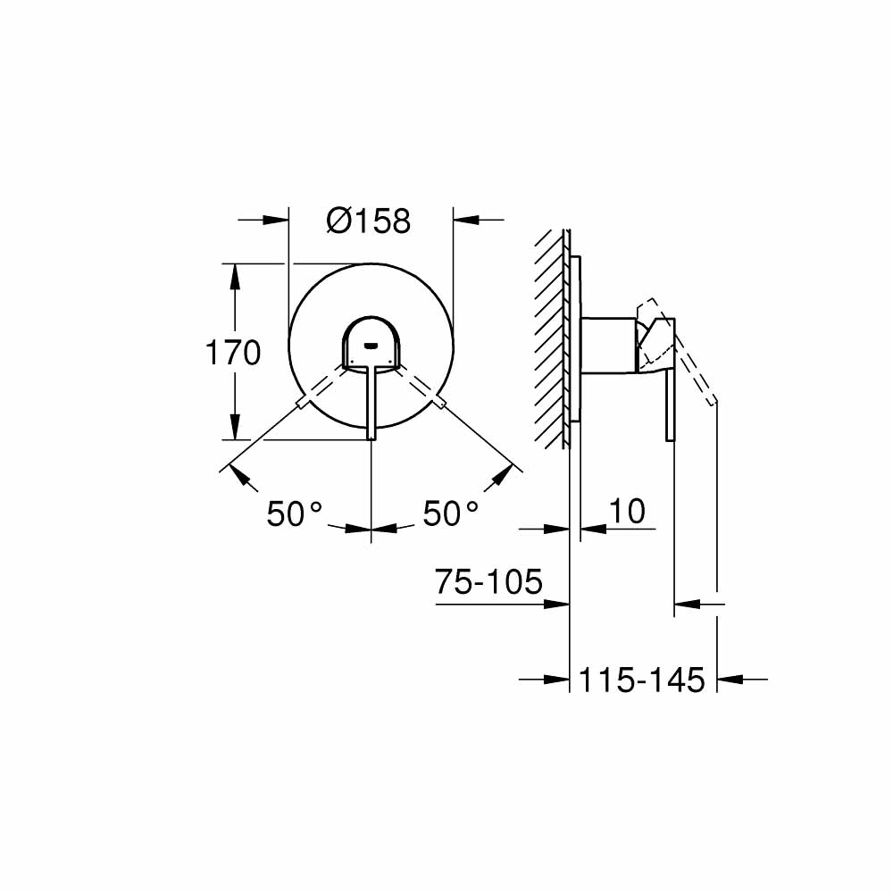 Van điều chỉnh nóng lạnh Plus GROHE 24059003