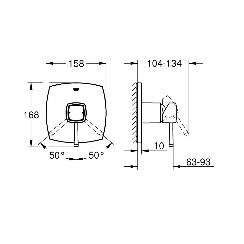 Van nóng lạnh kèm chuyển hướng 2 đường Grandera GROHE 24067000