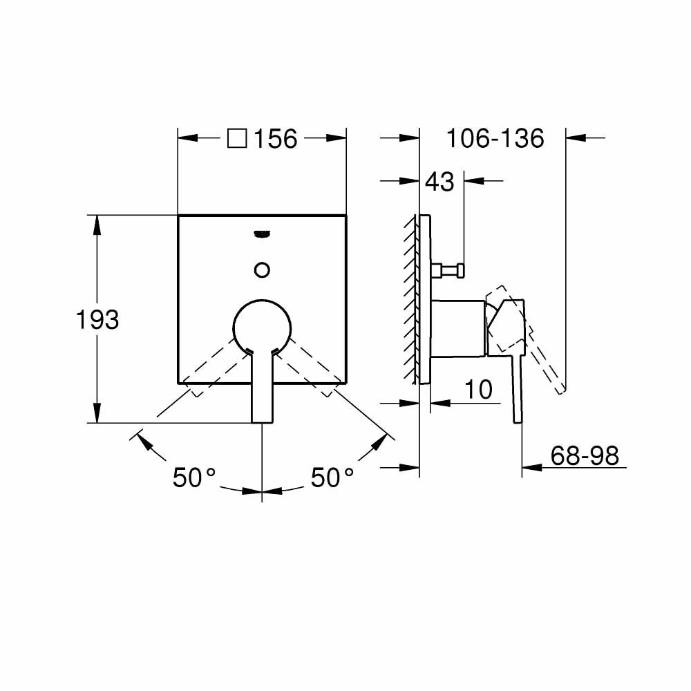Van nóng lạnh kèm chuyển hướng 2 đường Allure GROHE 24070000