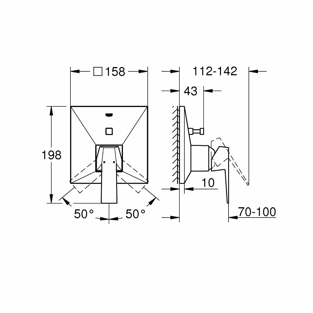 Van nóng lạnh kèm chuyển hướng 2 đường Allure GROHE 24072000