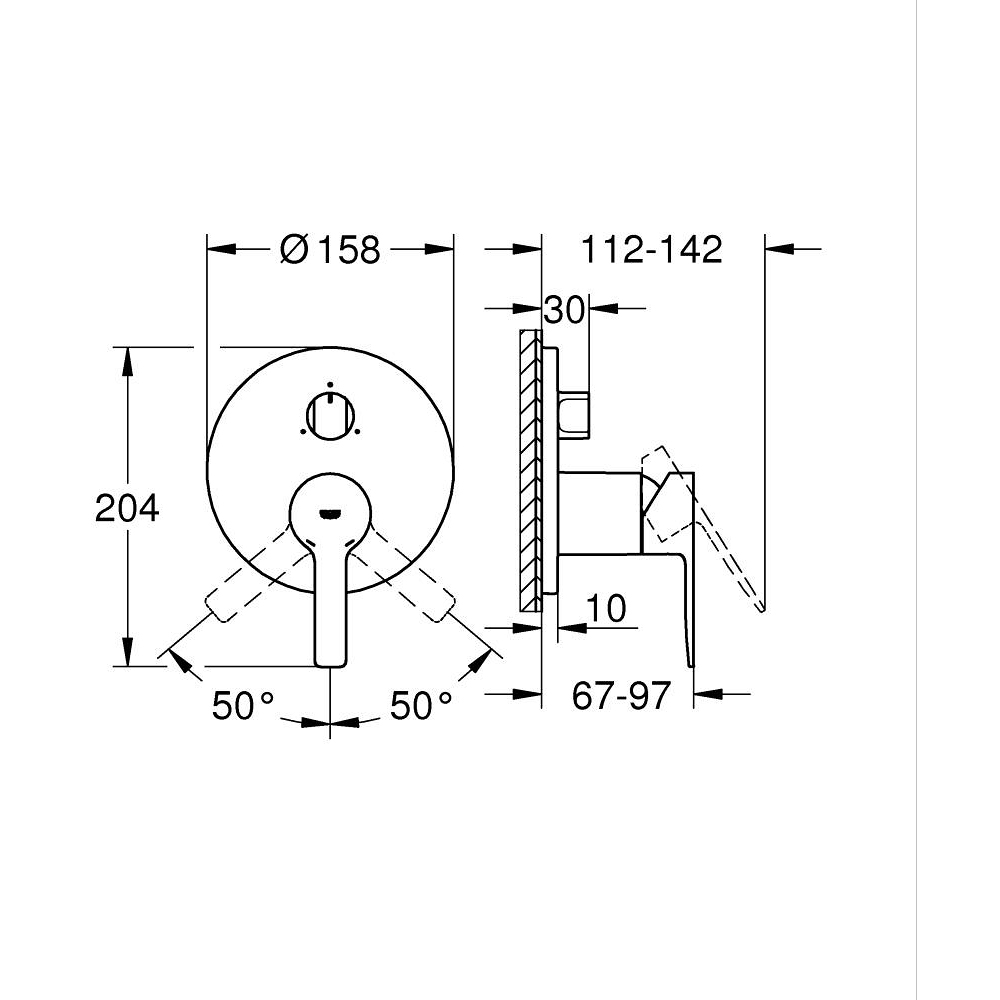 Van nóng lạnh kèm chuyển hướng 3 đường Lineare GROHE 24095001