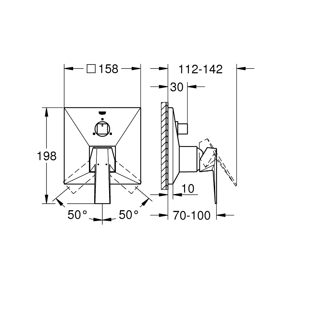 Van nóng lạnh kèm chuyển hướng 3 đường Allure Brilliant GROHE 24099000