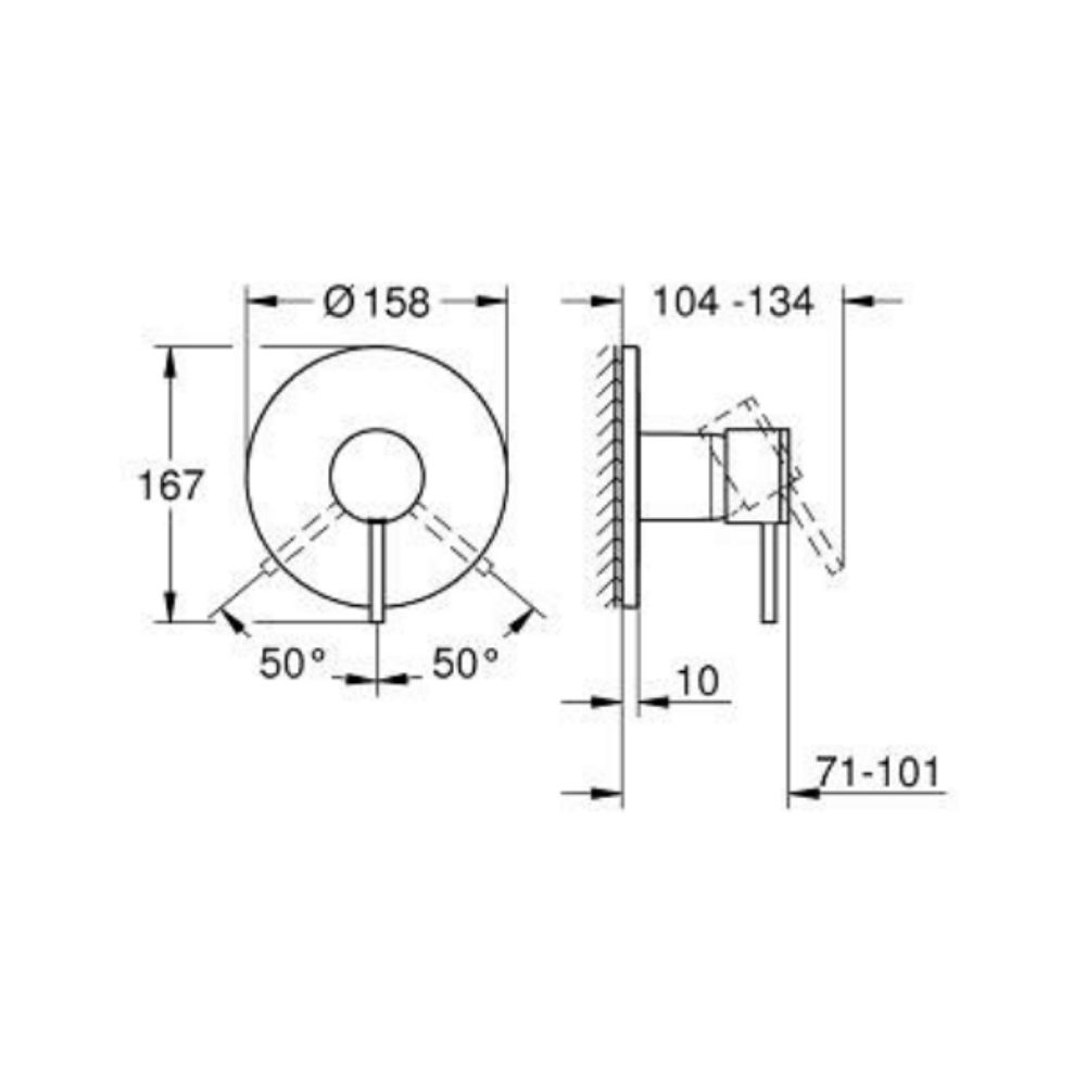 Van điều chỉnh nóng lạnh Atrio GROHE 24354000