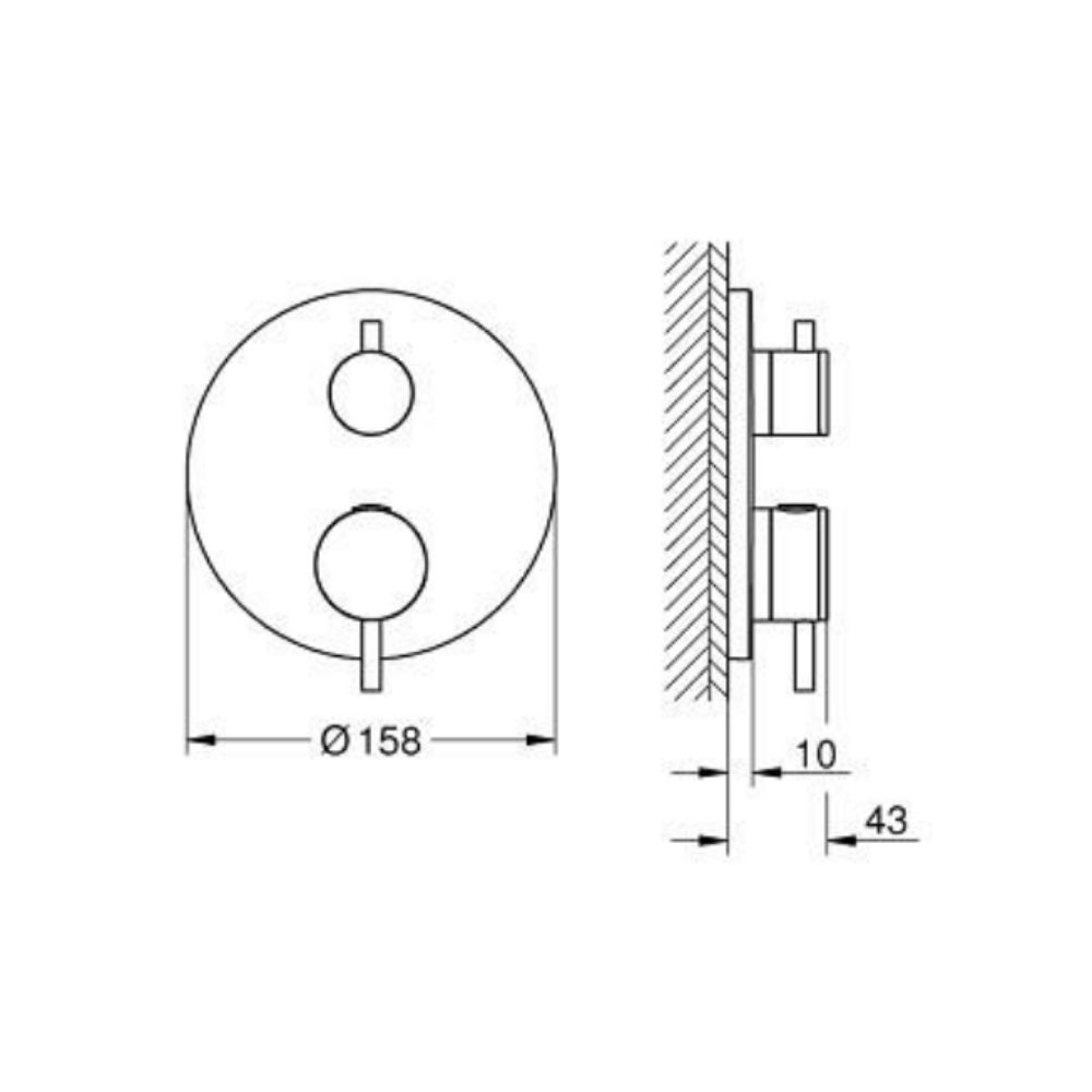 Van nóng lạnh kèm chuyển hướng 2 đường Atrio GROHE 24357000