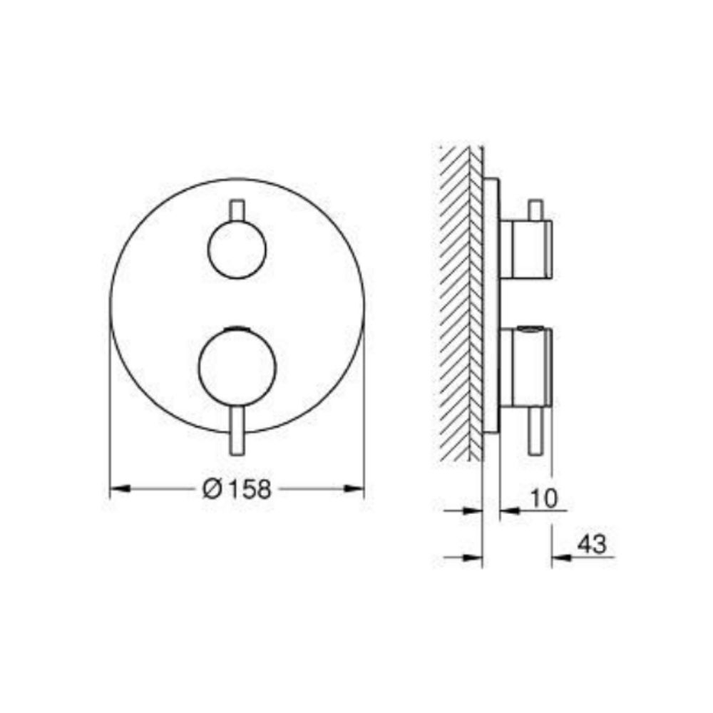 Van nóng lạnh kèm chuyển hướng 2 đường Atrio GROHE 24358000