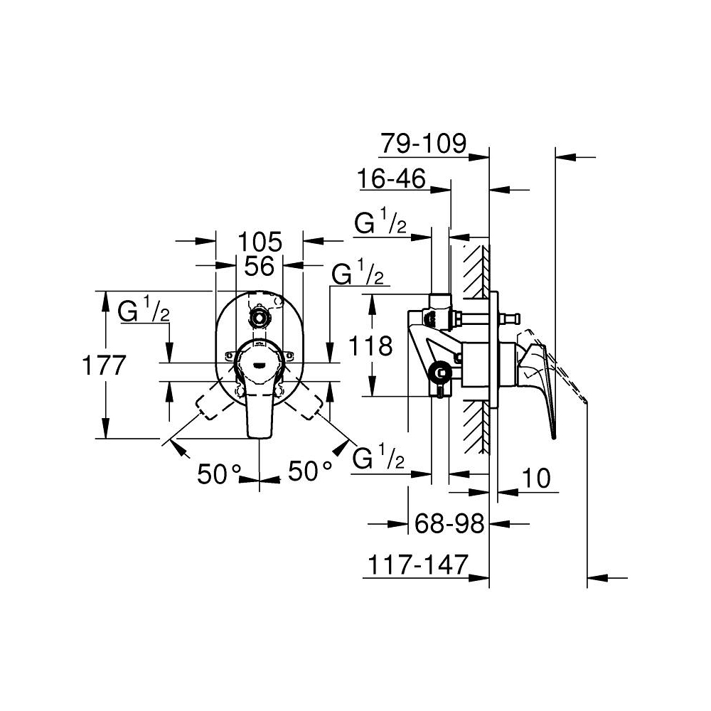 Van điều chỉnh nóng lạnh BauFlow GROHE 29045000
