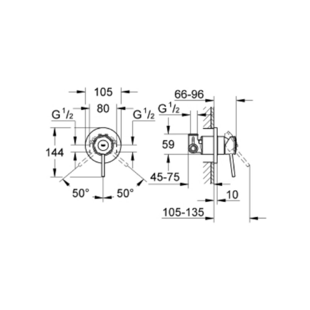 Van điều chỉnh nóng lạnh BauClassic GROHE 29048000