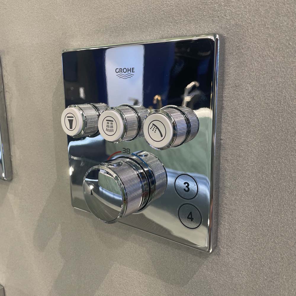 Mặt điều khiển sen tắm ổn nhiệt Grohtherm SmartControl vuông 3 chế độ GROHE 29126000