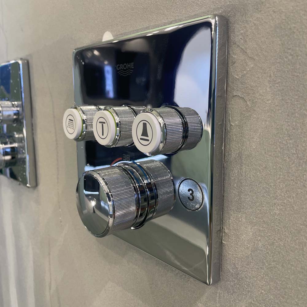 Mặt điều khiển sen tắm ổn nhiệt Grohtherm SmartControl vuông 3 chế độ GROHE 29126000