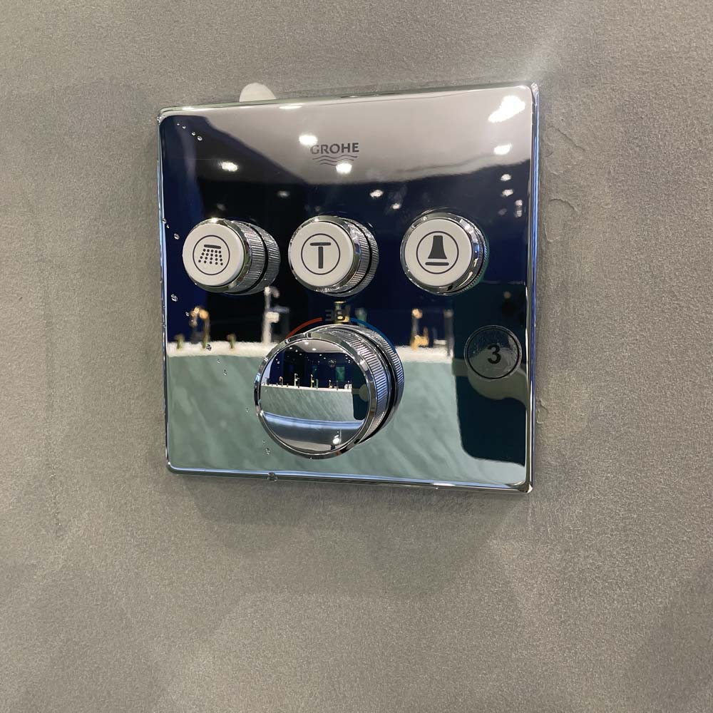 Mặt điều khiển sen tắm ổn nhiệt Grohtherm SmartControl vuông 3 chế độ GROHE 29126000