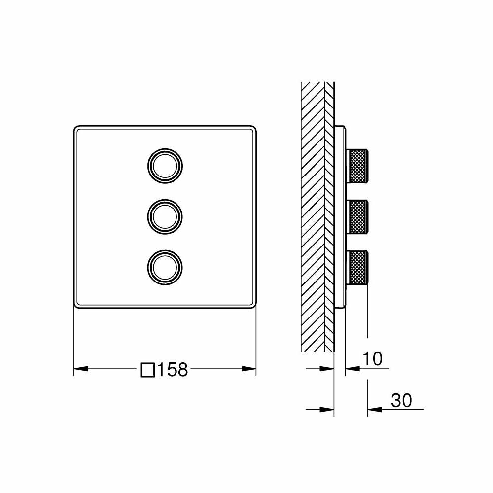 Van chuyển hướng 3 đường nước Grohtherm SmartControl GROHE 29127000
