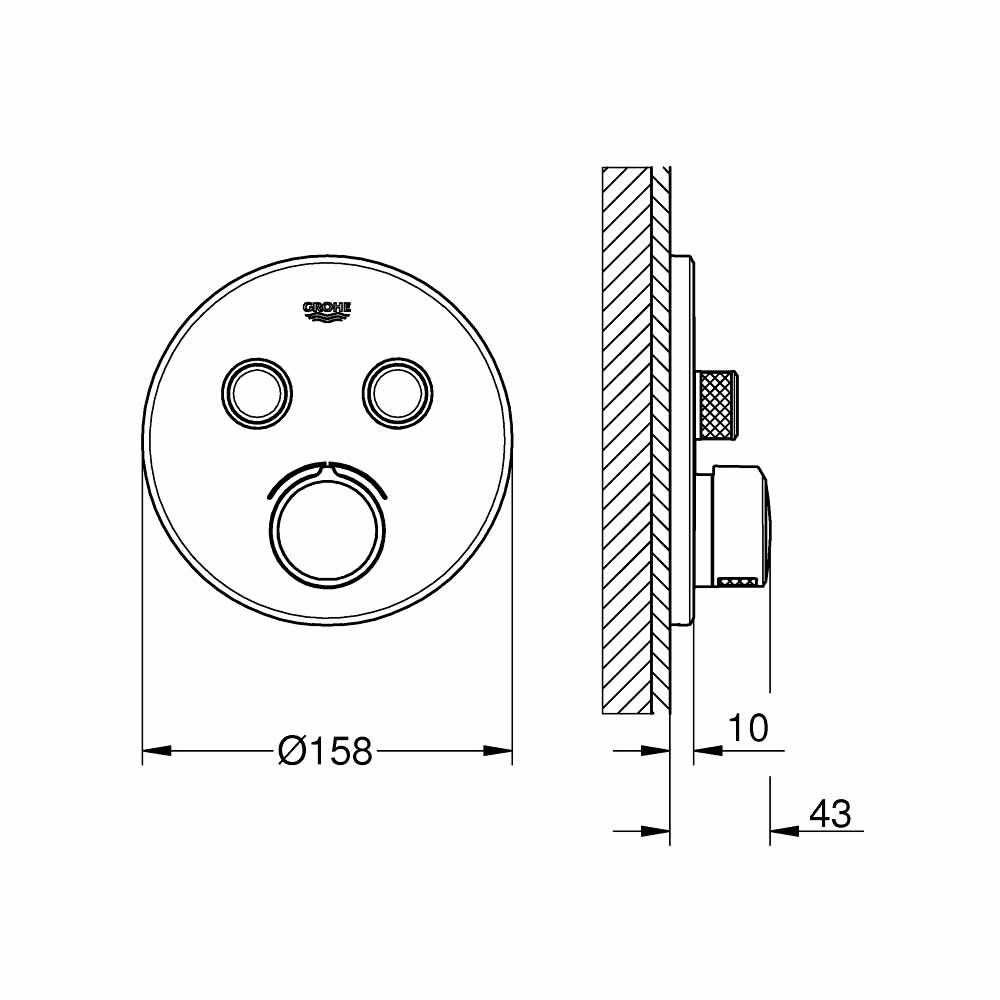 Van nhiệt độ kèm chuyển hướng 2 đường SmartControl GROHE 29145000