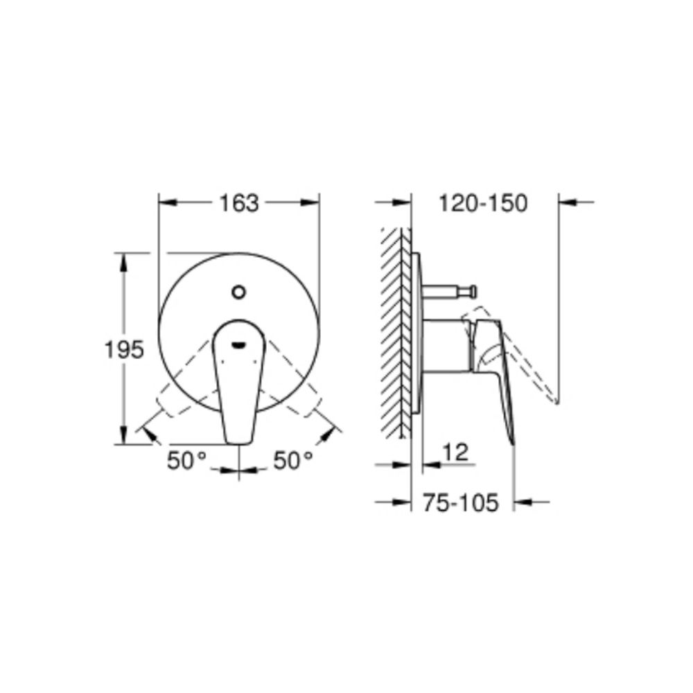 Van nóng lạnh kèm chuyển hướng 2 đường BauEdge GROHE 29190001