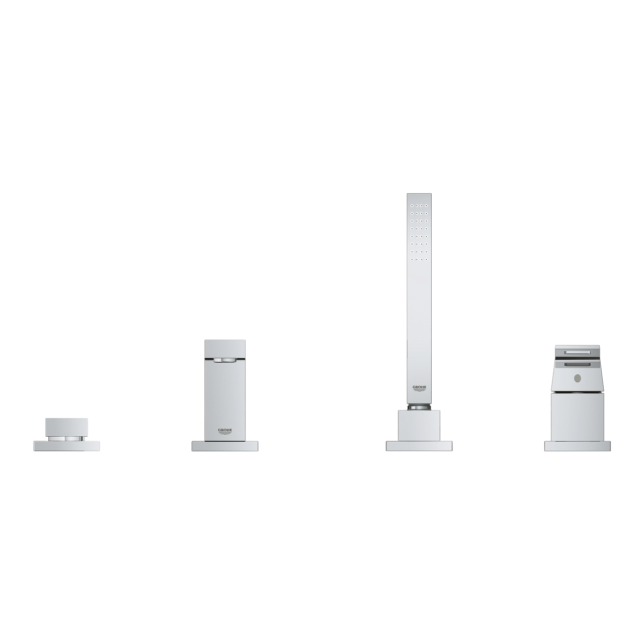 Vòi bồn tắm 4 lỗ nóng lạnh kèm tay sen Eurocube GROHE 19897001