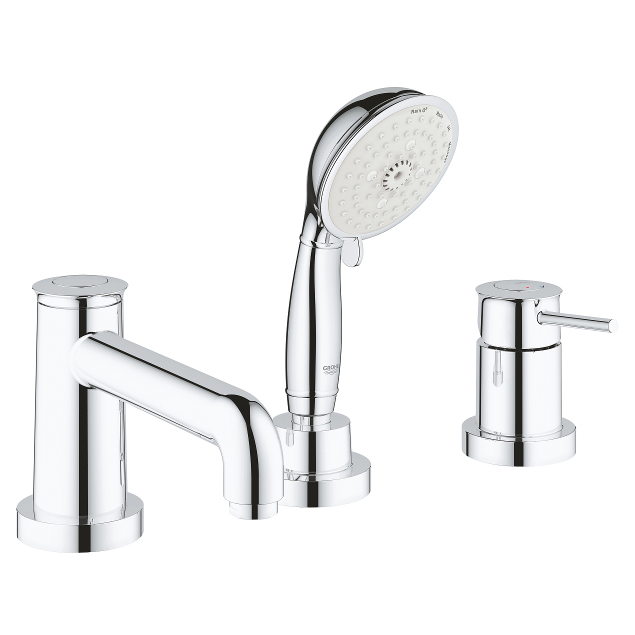 Vòi bồn tắm 3 lỗ nóng lạnh kèm tay sen BauClassic GROHE 2511800A