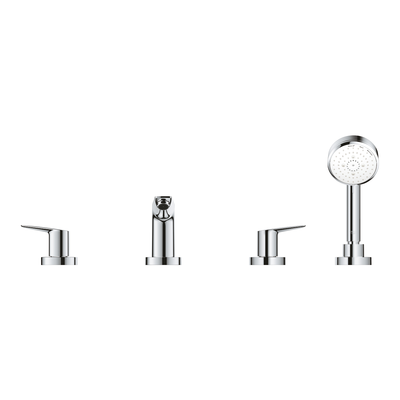 Vòi bồn tắm 4 lỗ nóng lạnh kèm tay sen BauEdge GROHE 2512010A