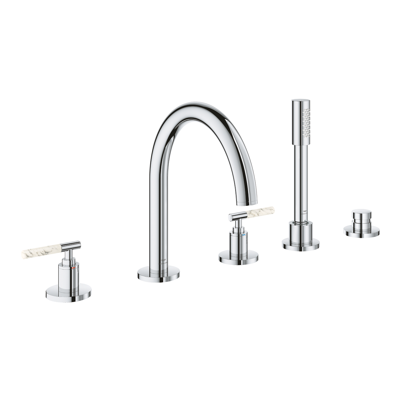 Vòi bồn tắm 5 lỗ nóng lạnh kèm tay sen Atrio GROHE 25224000