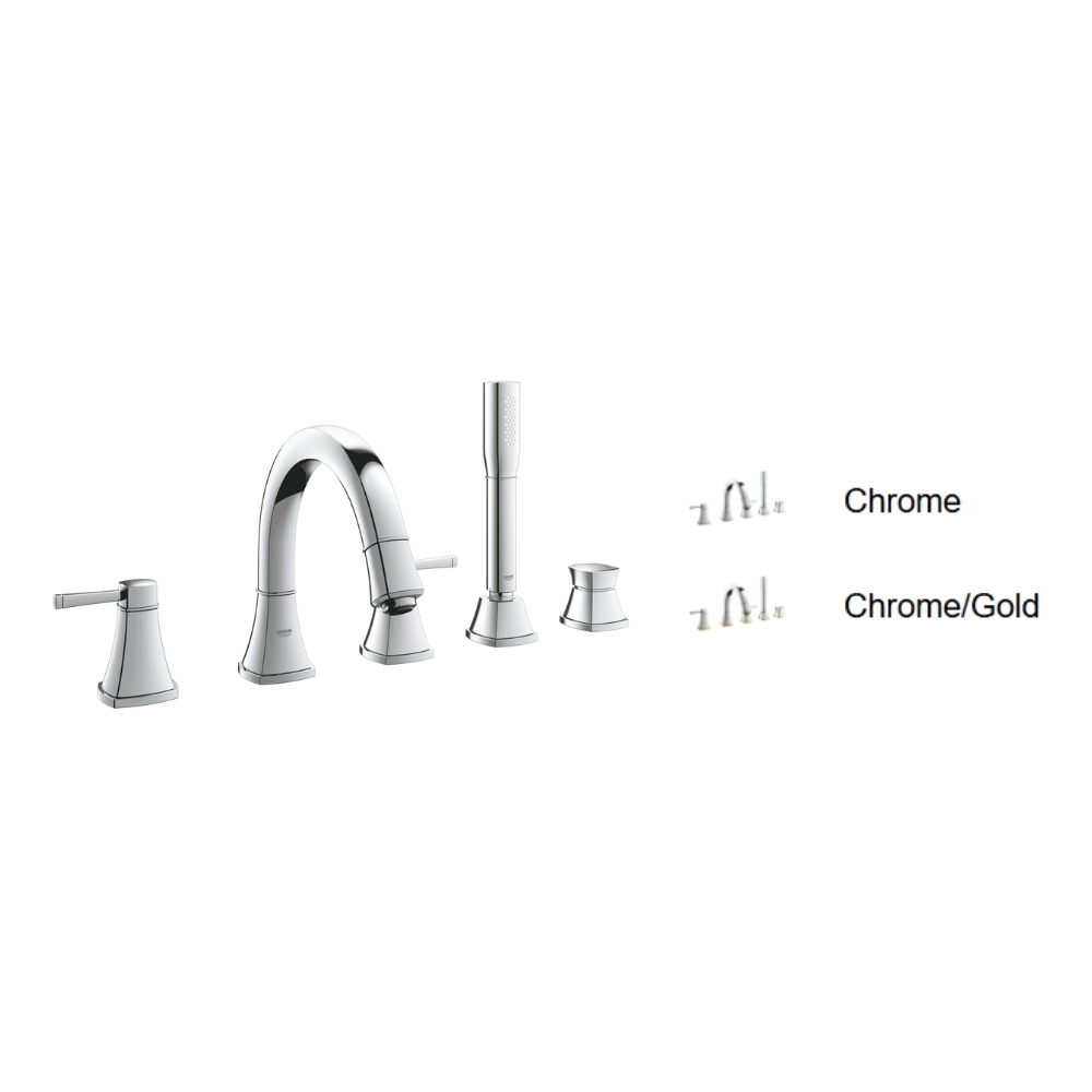 Vòi bồn tắm 5 lỗ nóng lạnh kèm tay sen Grandera GROHE 19919000