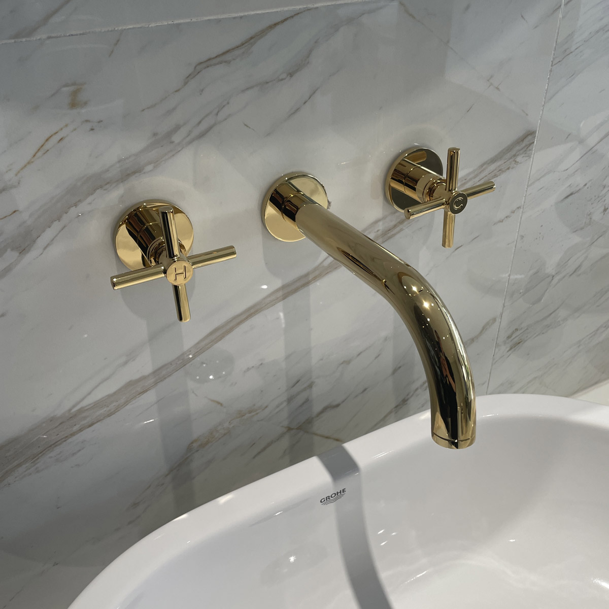 Vòi gắn tường 3 lỗ nóng lạnh Atrio GROHE 20164003