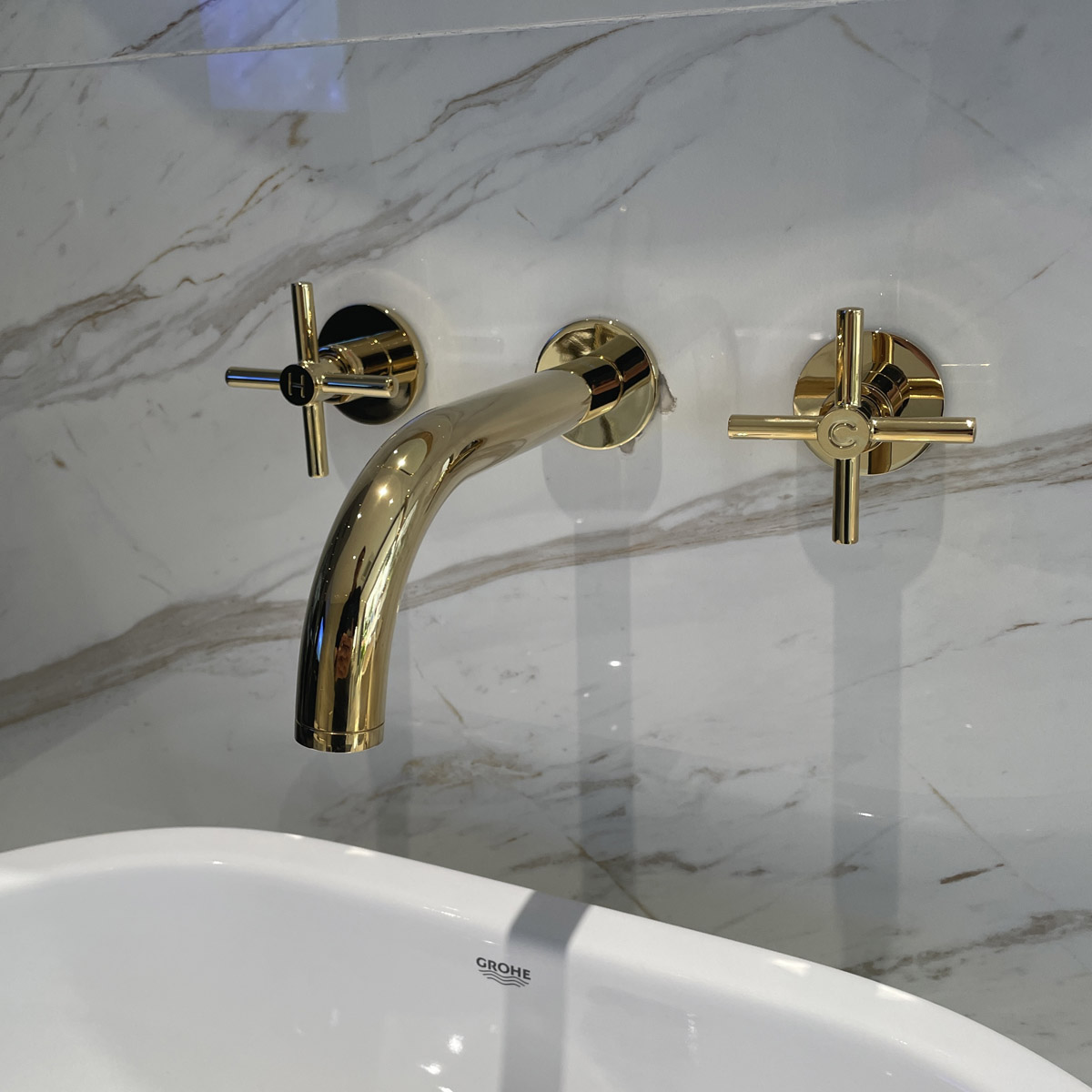 Vòi gắn tường 3 lỗ nóng lạnh Atrio GROHE 20164003