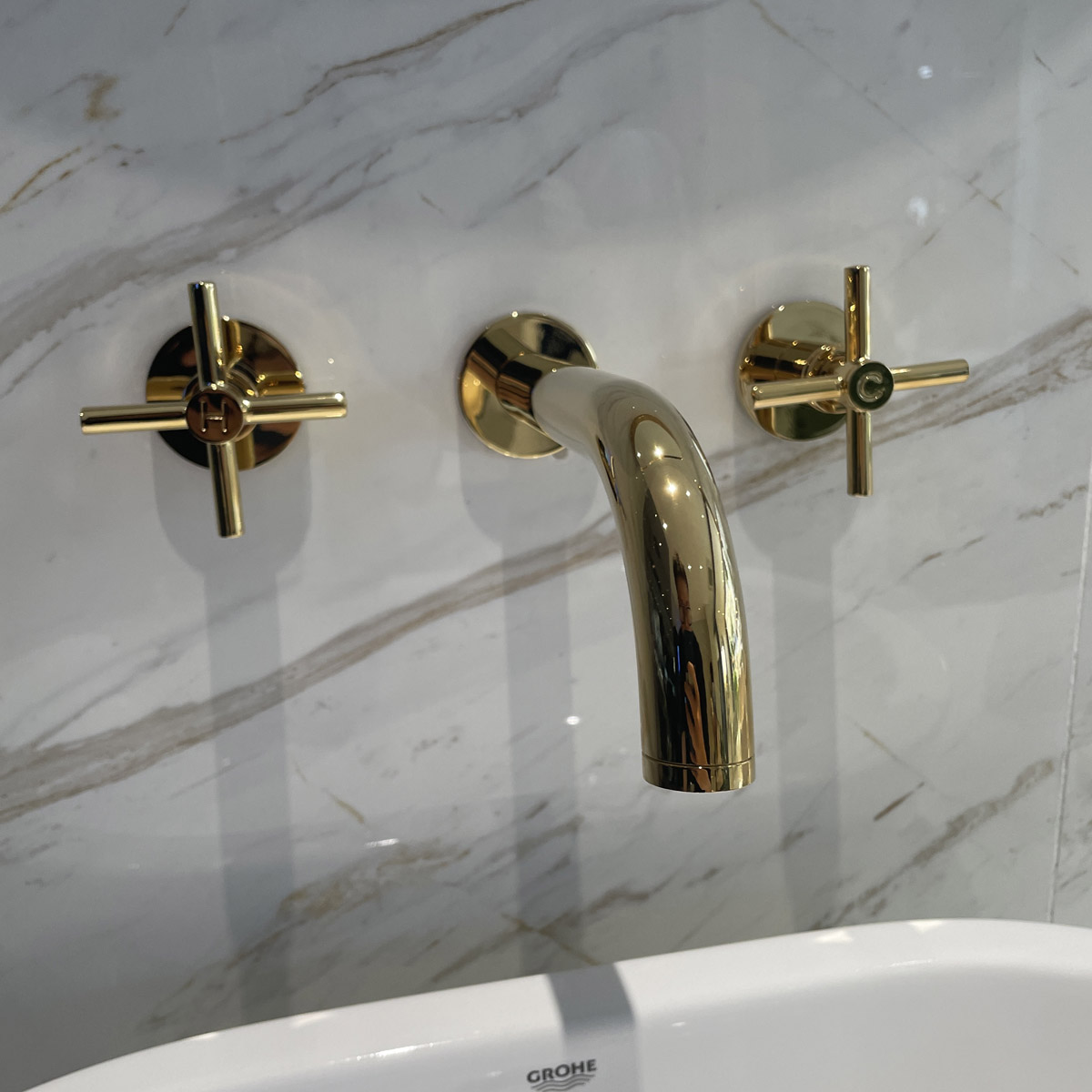 Vòi gắn tường 3 lỗ nóng lạnh Atrio GROHE 20164003