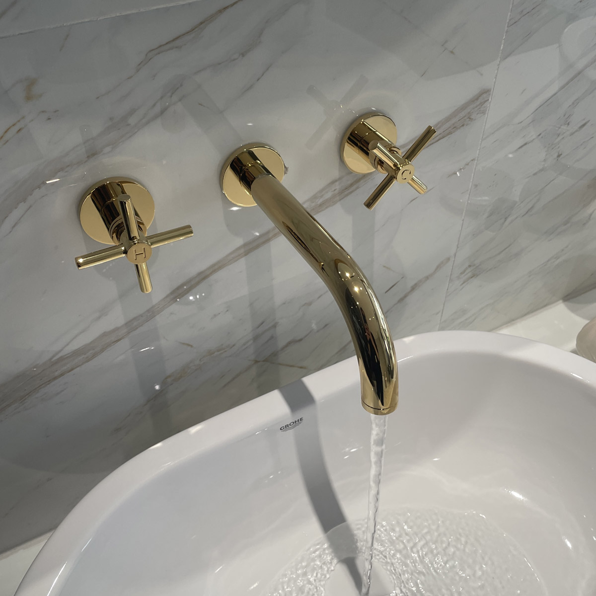 Vòi gắn tường 3 lỗ nóng lạnh Atrio GROHE 20164003