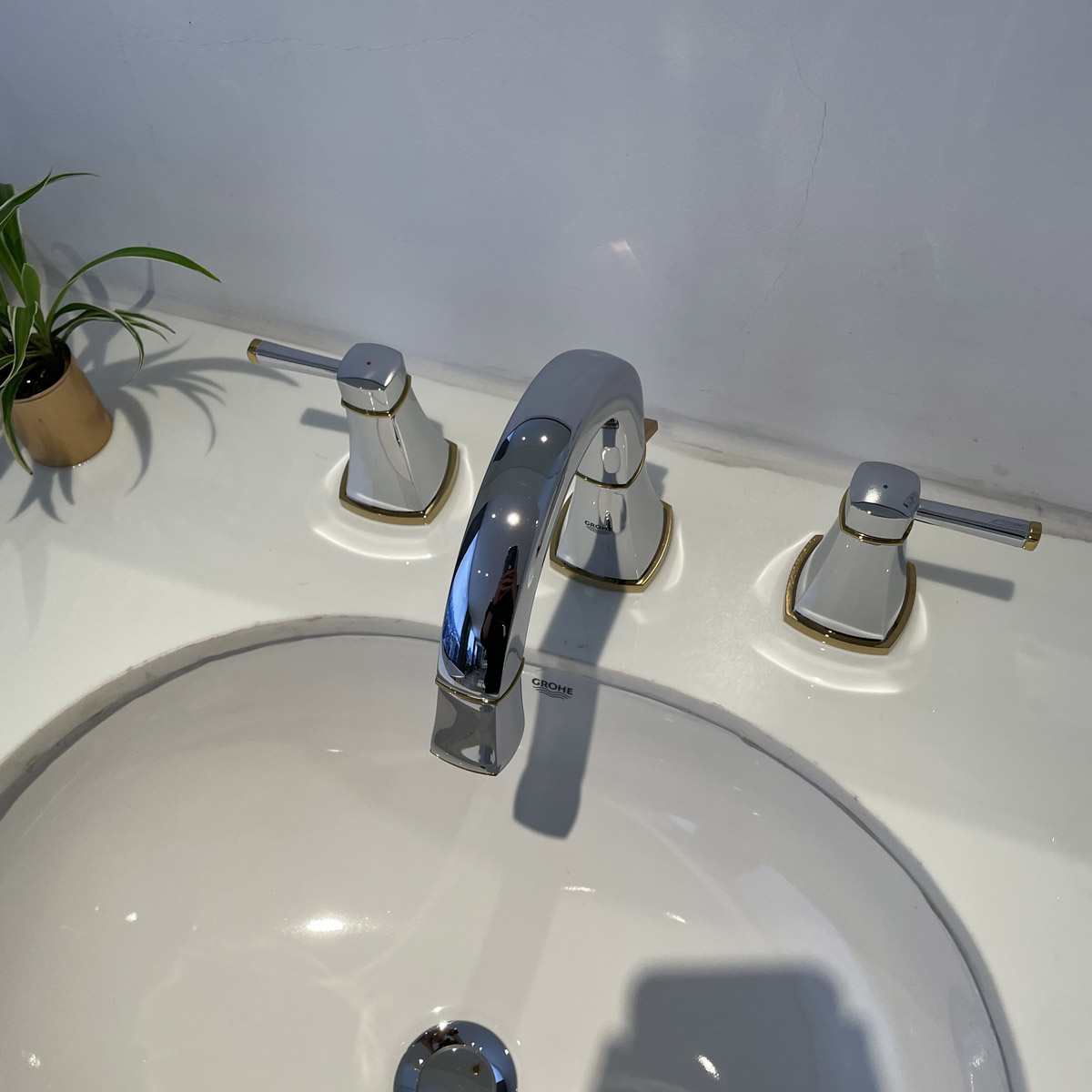 Vòi chậu nóng lạnh 3 lỗ thấp Grandera S-size GROHE 20417IG0