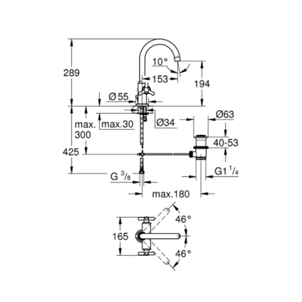 Vòi chậu Atrio L-size GROHE 21019000