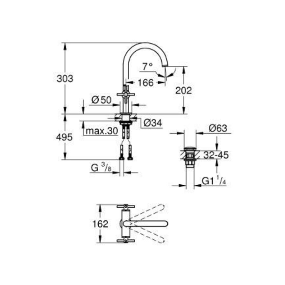 Vòi chậu Atrio L-size GROHE 21144000