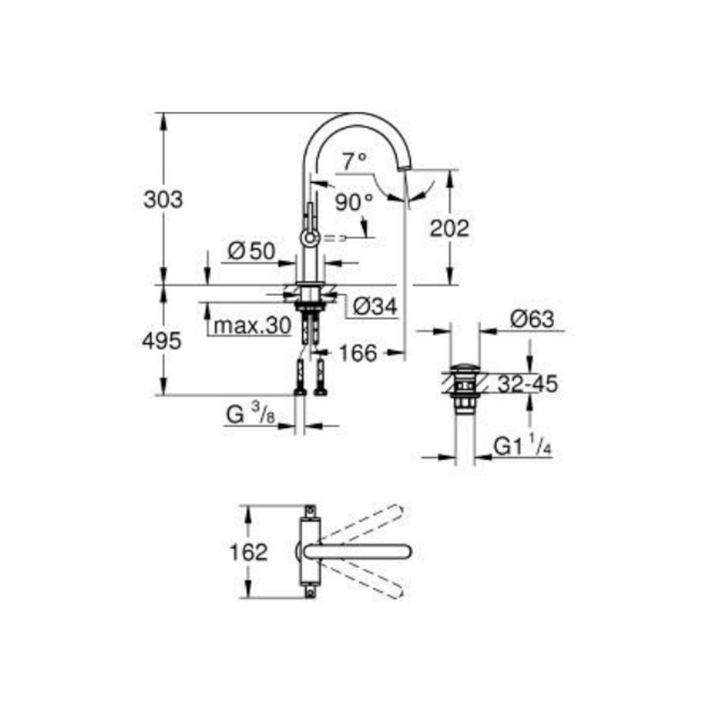 Vòi chậu Atrio L-size GROHE 21145000