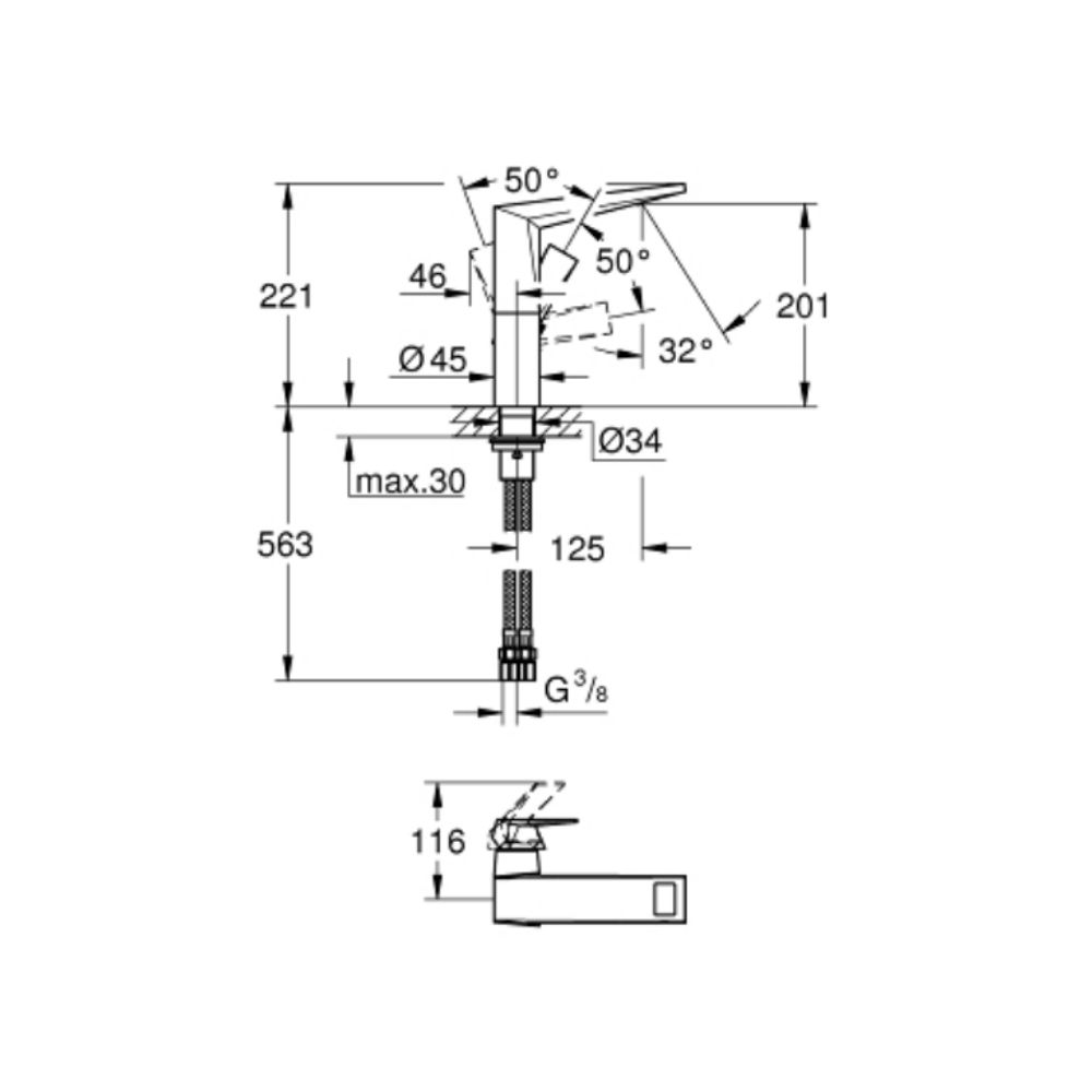 Vòi chậu Allure Brilliant L-size GROHE 23112AL0